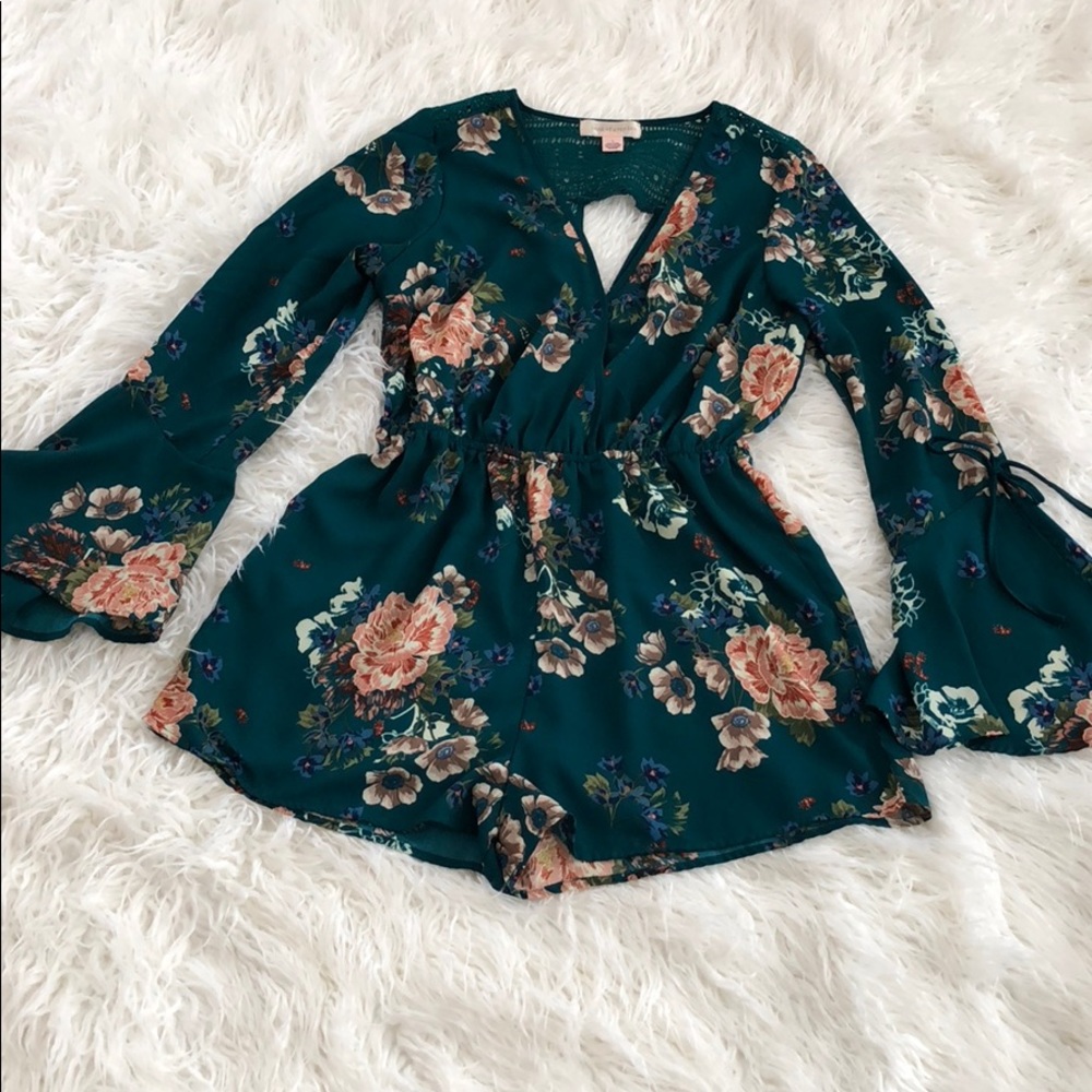 Forest green romper
